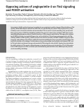 Cover page: Opposing actions of angiopoietin-2 on Tie2 signaling and FOXO1 activation