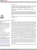 Cover page: US law enforcement policy predictors of race-specific police fatalities during 2015–16