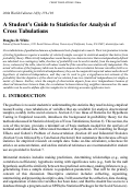 Cover page: A Student's Guide to Statistics for Analysis of Cross-Tabulations