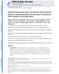 Cover page: Radiation Dose Does Not Affect the Predictive Value of Thyroid Biopsy for Diagnosing Papillary Thyroid Cancer in a Belarusian Cohort Exposed to Chernobyl Fallout.