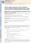 Cover page: Predictive validity of within-grade scoring of longitudinal changes of MRI-based cartilage morphology and bone marrow lesion assessment in the tibio-femoral joint – the MOST study