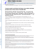 Cover page: Common genetic and clinical risk factors: association with fatal prostate cancer in the Cohort of Swedish Men