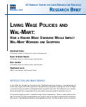 Cover page: Living Wage Policies and Wal-Mart: How a Higher Wage Standard Would Impact Wal-Mart Workers and Shoppers