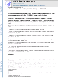 Cover page: Childhood exposure to per- and polyfluoroalkyl substances and neurodevelopment in the CHARGE case-control study