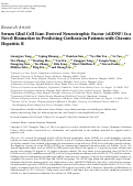 Cover page: Serum Glial Cell Line-Derived Neurotrophic Factor (sGDNF) Is a Novel Biomarker in Predicting Cirrhosis in Patients with Chronic Hepatitis B