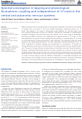 Cover page: Spectral convergence in tapping and physiological fluctuations: coupling and independence of 1/f noise in the central and autonomic nervous systems