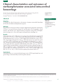 Cover page: Clinical characteristics and outcomes of methamphetamine-associated intracerebral hemorrhage.