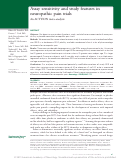 Cover page: Assay sensitivity and study features in neuropathic pain trials