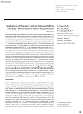 Cover page: Applications of Dynamic Contrast Enhanced MRI in Oncology: Measurement of Tumor Oxygen Tension