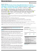 Cover page: Safety and effectiveness of mass drug administration to accelerate elimination of artemisinin-resistant falciparum malaria: A pilot trial in four villages of Eastern Myanmar