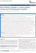 Cover page: Noise filtering tradeoffs in spatial gradient sensing and cell polarization response