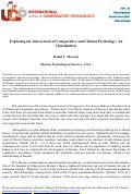 Cover page: Exploring the Intersection of Comparative and Clinical Psychology: An Introduction