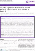 Cover page: beta1 Integrin mediates an alternative survival pathway in breast cancer cells resistant to lapatinib