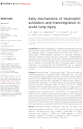 Cover page: Early mechanisms of neutrophil activation and transmigration in acute lung injury