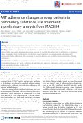 Cover page: ART adherence changes among patients in community substance use treatment: a preliminary analysis from MACH14