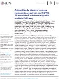 Cover page: Autoantibody discovery across monogenic, acquired, and COVID-19-associated autoimmunity with scalable PhIP-seq.