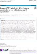 Cover page: Impaired ATP hydrolysis in blood plasma contributes to age-related neutrophil dysfunction.