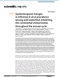 Cover page: Spatiotemporal changes in influenza A virus prevalence among wild waterfowl inhabiting the continental United States throughout the annual cycle