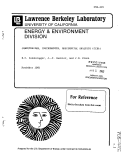 Cover page: COMPUTERIZED, INSTRUMENTED, RESIDENTIAL ANALYSIS (CIRA)