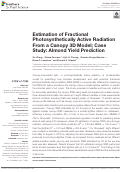 Cover page: Estimation of Fractional Photosynthetically Active Radiation From a Canopy 3D Model; Case Study: Almond Yield Prediction.