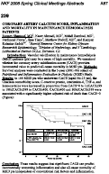 Cover page: 239: Coronary Artery Calcium Score, Inflammation and Mortality in Maintenance Hemodialysis Patients