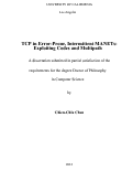 Cover page: TCP in Error-Prone, Intermittent MANETs: Exploiting Codes and Multipath