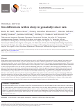 Cover page: Sex differences within sleep in gonadally intact rats.