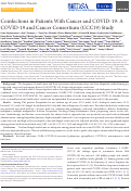 Cover page: Coinfections in Patients With Cancer and COVID-19: A COVID-19 and Cancer Consortium (CCC19) Study