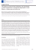 Cover page: The impact of maternal diet fortification with lipid‐based nutrient supplements on postpartum depression in rural Malawi: a randomised‐controlled trial