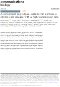 Cover page: A convenient polyculture system that controls a shrimp viral disease with a high transmission rate