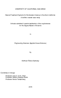 Cover page: Natural Treatment Systems for Stormwater Cleanup in Southern California: A biofilter coastal case study