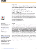 Cover page: Prehistoric mitochondrial DNA of domesticate animals supports a 13th century exodus from the northern US southwest