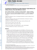 Cover page: Evaluating the Potential Association Between Lipoprotein(a) and Atherosclerosis (from the Mediators of Atherosclerosis Among South Asians Living in America Cohort)