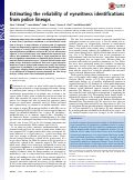 Cover page: Estimating the reliability of eyewitness identifications from police lineups