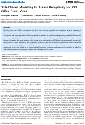 Cover page: Data-Driven Modeling to Assess Receptivity for Rift Valley Fever Virus