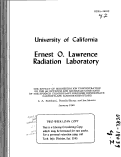 Cover page: THE EFFECT OF MAGNESIUM ION CONCENTRATION ON TIE pH OPTIMUM AND MICHAELIS CONSTANTS OF THE SPINACH CHLOROPLAST RIBULOSE DIPHOSPHATE CARBOXYLASE (CARBOXYDISMUTASE)