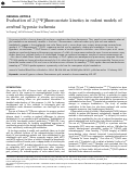 Cover page: Evaluation of 2-[18F]fluoroacetate Kinetics in Rodent Models of Cerebral Hypoxia–Ischemia