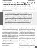 Cover page: Prevention of Connexin43 remodeling protects against duchenne muscular dystrophy cardiomyopathy