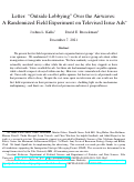 Cover page: “Outside Lobbying” over the Airwaves: A Randomized Field Experiment on Televised Issue Ads