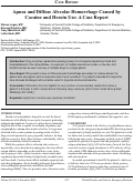 Cover page: Apnea and Diffuse Alveolar Hemorrhage Caused by Cocaine and Heroin Use: A Case Report