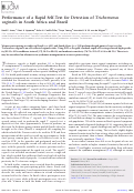 Cover page: Performance of a Rapid Self-Test for Detection of Trichomonas vaginalis in South Africa and Brazil