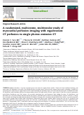 Cover page: A randomized, multicenter, multivendor study of myocardial perfusion imaging with regadenoson CT perfusion vs single photon emission CT