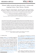 Cover page: Volcanic ballistic projectile deposition from a continuously erupting volcano: Yasur Volcano, Vanuatu