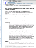 Cover page: Does Alzheimer Disease Pathologic Change Underlie Subjective Cognitive Complaints?