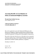 Cover page: Assessing Benefits of Coordination on Safety in Automated Highway Systems