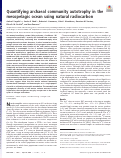 Cover page: Quantifying archaeal community autotrophy in the mesopelagic ocean using natural radiocarbon