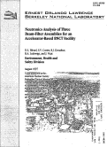 Cover page: Neutronics Analysis of Three Beam-Filter Assemblies for an Accelerator-Based BNCT Facility