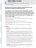 Cover page: Randomized trial of drain antisepsis after mastectomy and immediate prosthetic breast reconstruction.