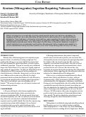 Cover page: Kratom (Mitragynine) Ingestion Requiring Naloxone Reversal