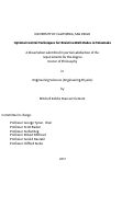 Cover page: Optimal Control Techniques for Resistive Wall Modes in Tokamaks